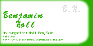 benjamin noll business card